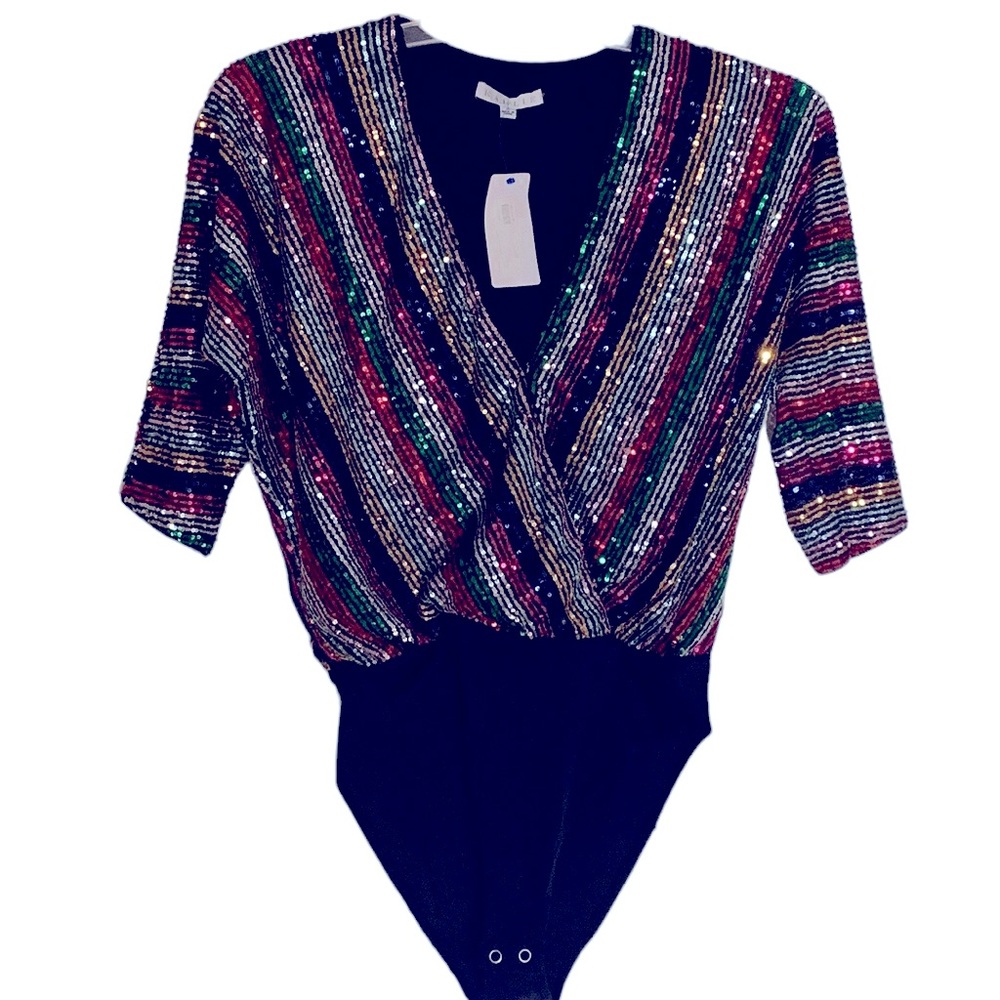 Multicolor Sequin Women's Top